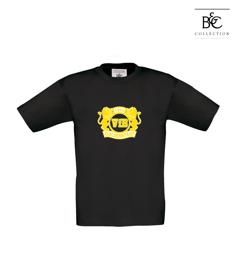 B&C Kinder T-Shirt Black "Anton Frontprint"