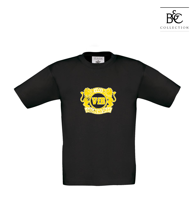B&C Kinder T-Shirt Black "Uwe Frontprint"