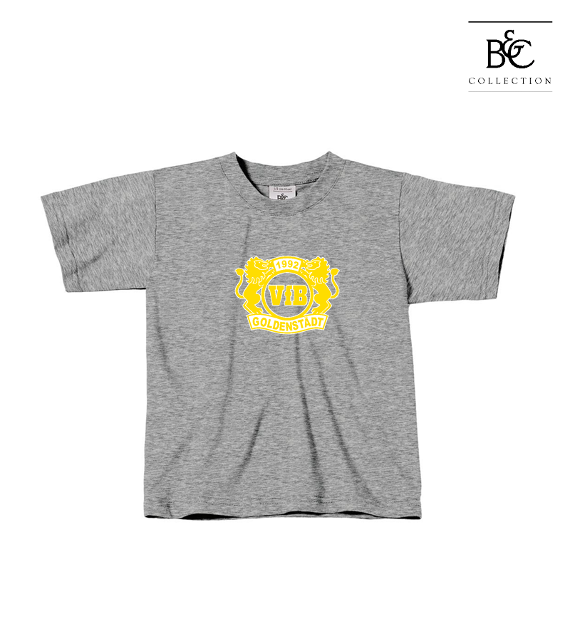 B&C Kinder T-Shirt Sports Grey "Anton Frontprint"