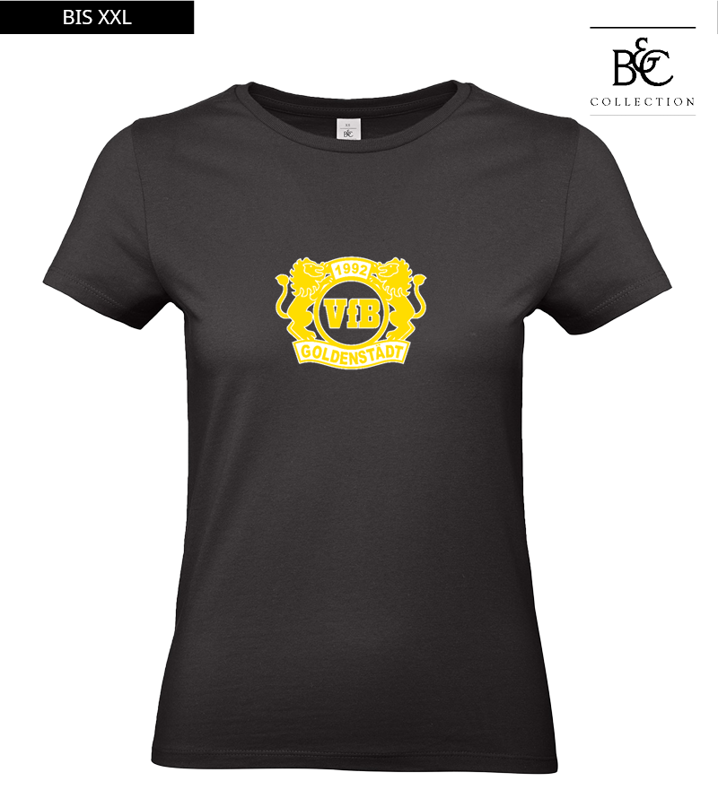 B&C Damen T-Shirt Black "Anton Frontprint"