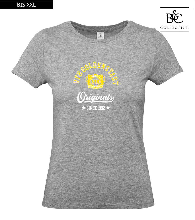 B&C Damen T-Shirt Sports Grey "Jacob"
