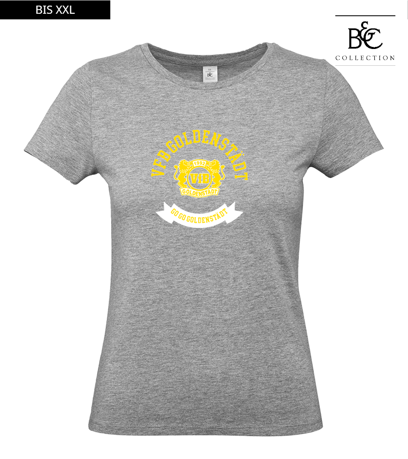 B&C Damen T-Shirt Sports Grey "Bono"