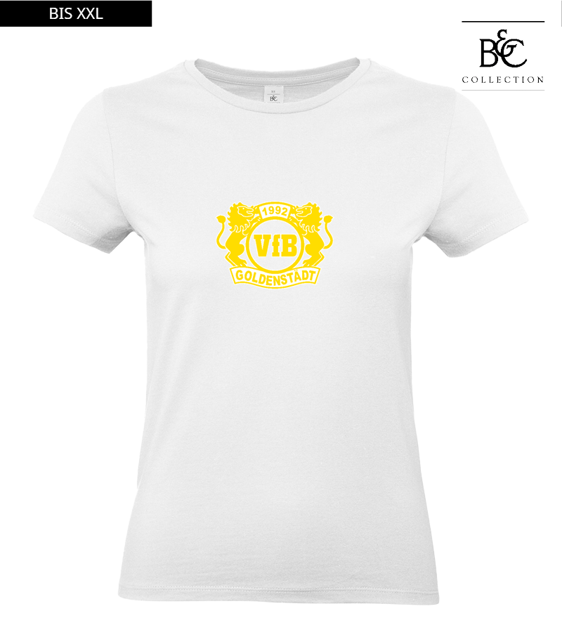 B&C Damen T-Shirt White "Anton Frontprint"