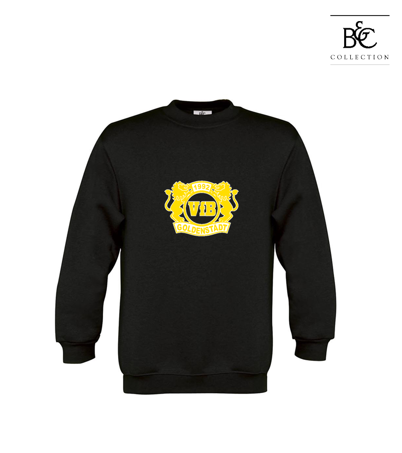 B&C Kinder Sweatshirt Black "Anton Frontprint"