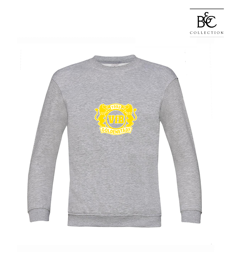 B&C Kinder Sweatshirt Heather Grey "Anton Frontprint"