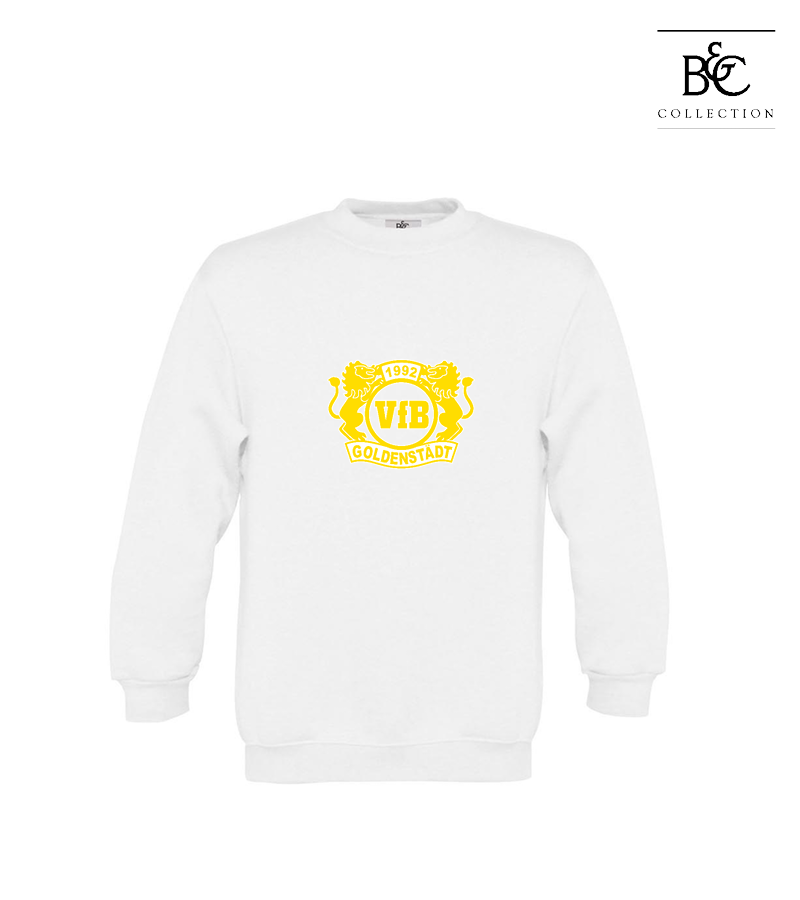 B&C Kinder Sweatshirt White "Anton Frontprint"