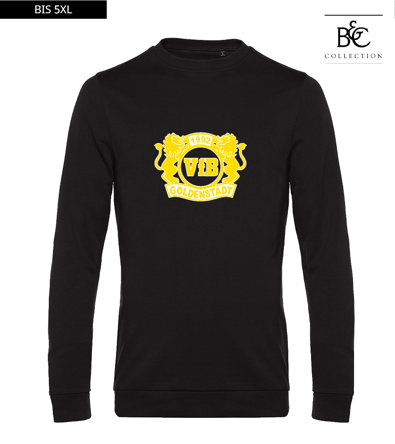 B&C Herren Sweatshirt Black Pure "Anton Frontprint"