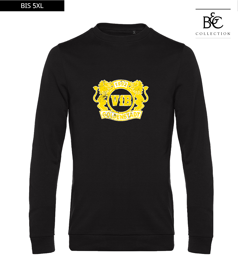 B&C Herren Sweatshirt Black Pure "Uwe Frontprint"