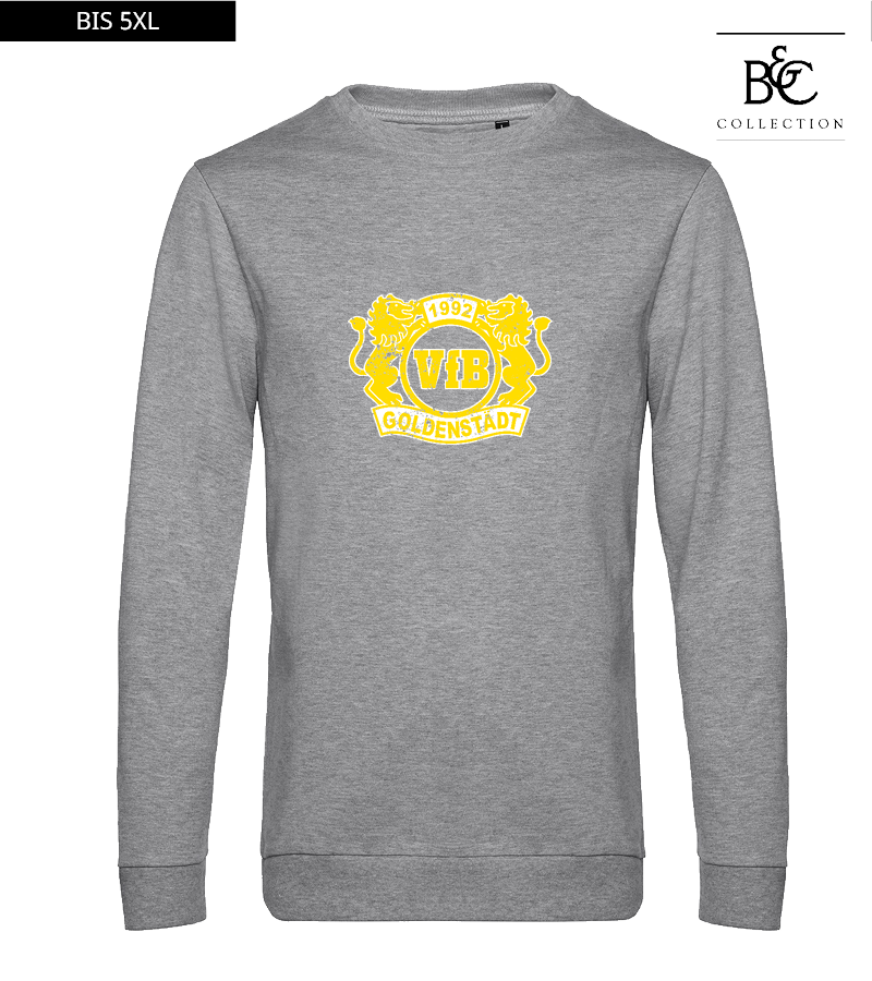B&C Herren Sweatshirt Heather Grey "Uwe Frontprint"