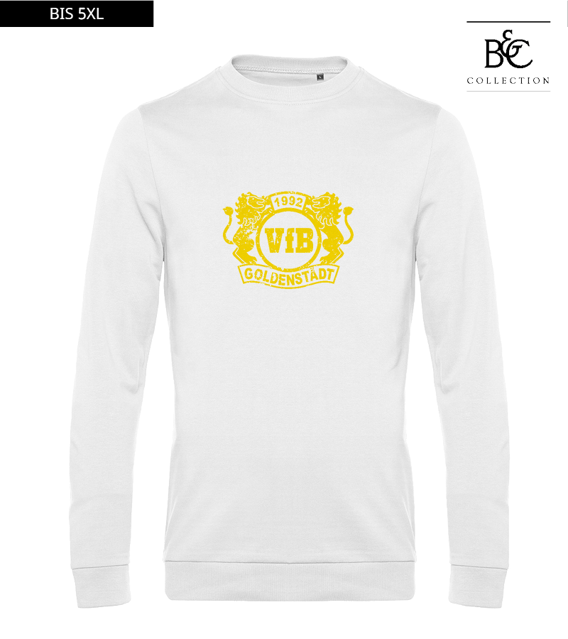 B&C Herren Sweatshirt White "Uwe Frontprint"