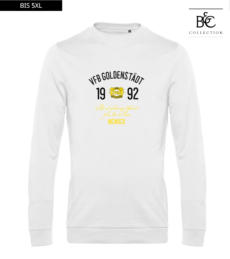 B&C Herren Sweatshirt White "Isack"