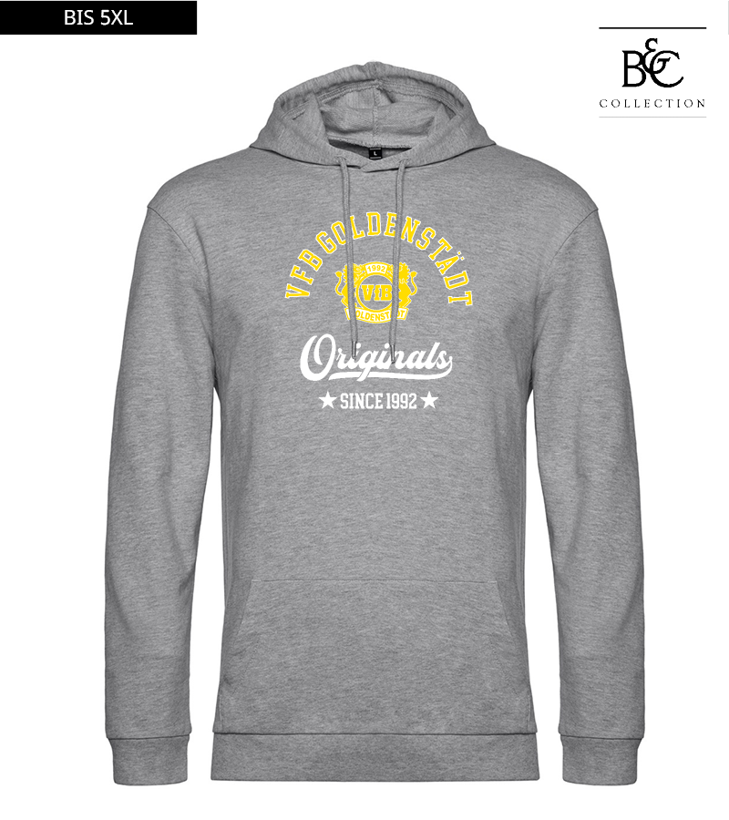 B&C Herren Hoodie Heather Grey "Jacob"
