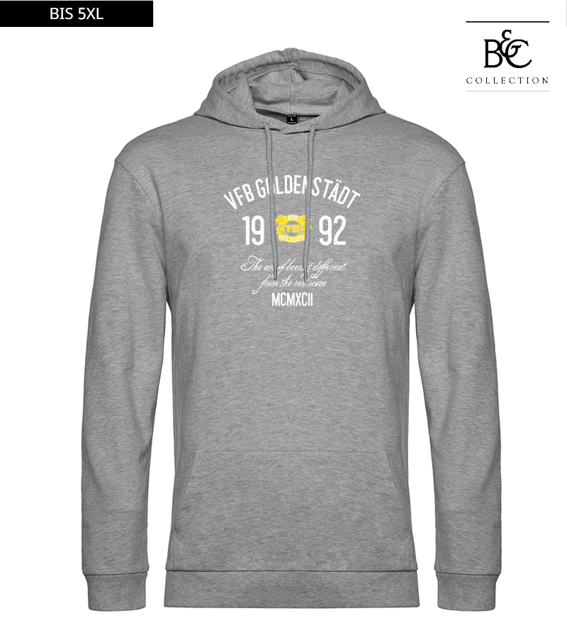 B&C Herren Hoodie Heather Grey "Isack"