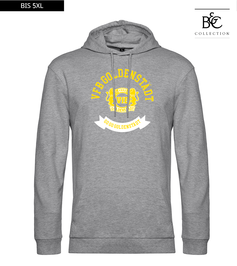 B&C Herren Hoodie Heather Grey "Bono"