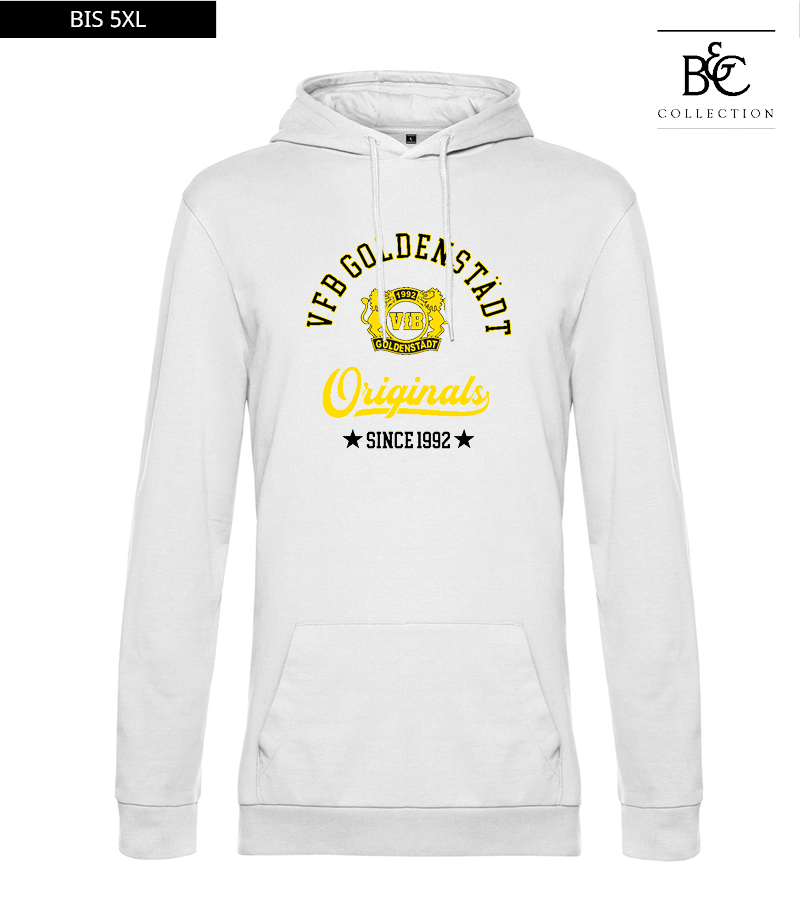 B&C Herren Hoodie White "Jacob"