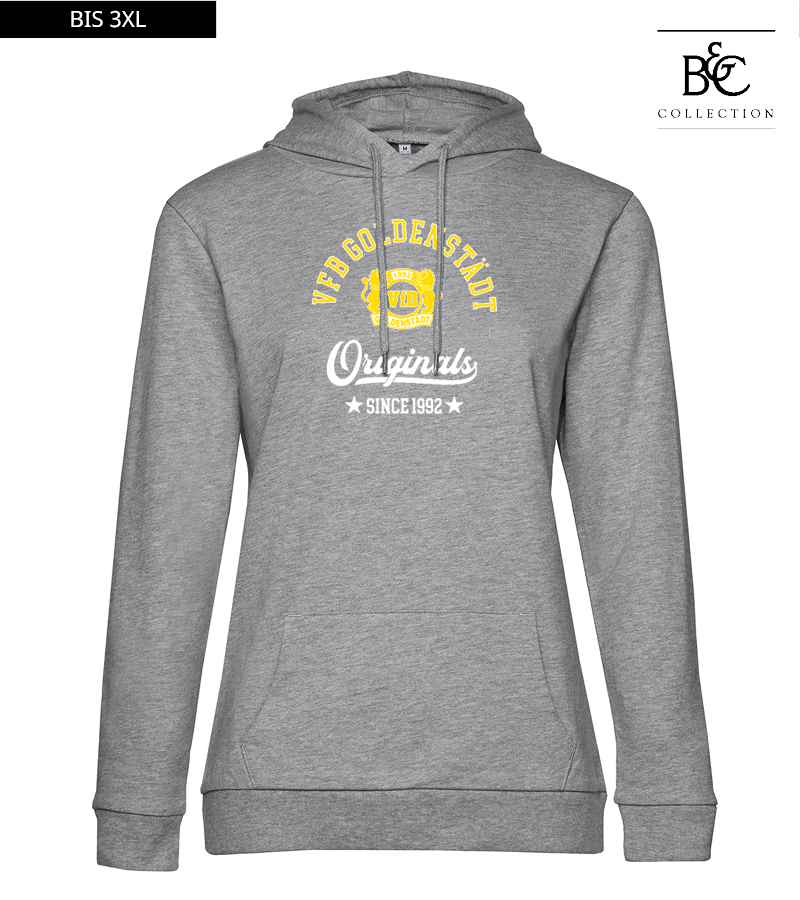 B&C Damen Hoodie Heather Grey "Jacob"
