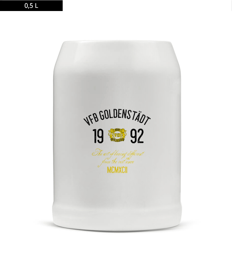 Bierkrug 0,5l White "Isack" A