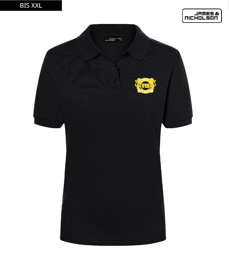 J+N Damen Polo-Shirt Black "Uwe"