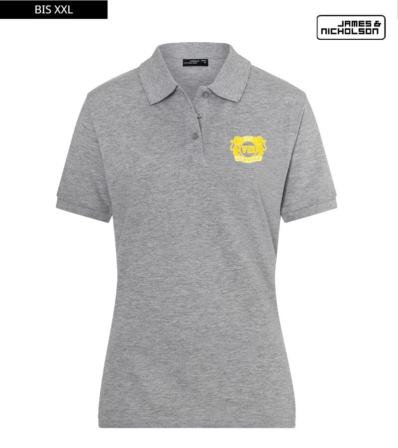J+N Damen Polo-Shirt Heather Grey "Uwe"