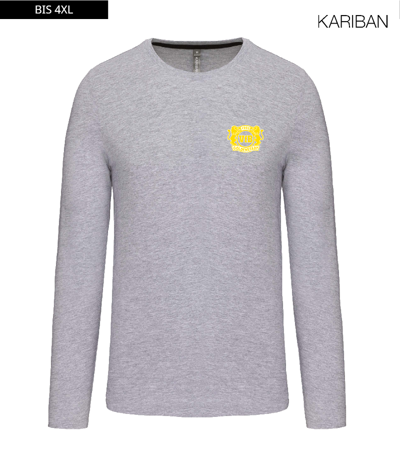 Kariban Herren Langarmshirt Oxford Grey "Anton"