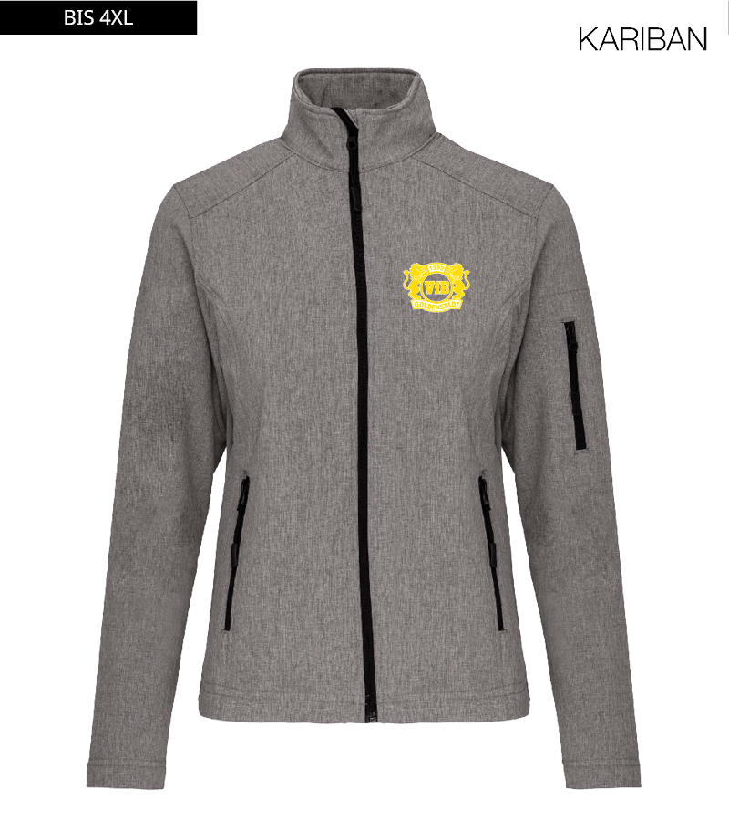 Kariban Damen Softshelljacke Marl Grey "Anton"