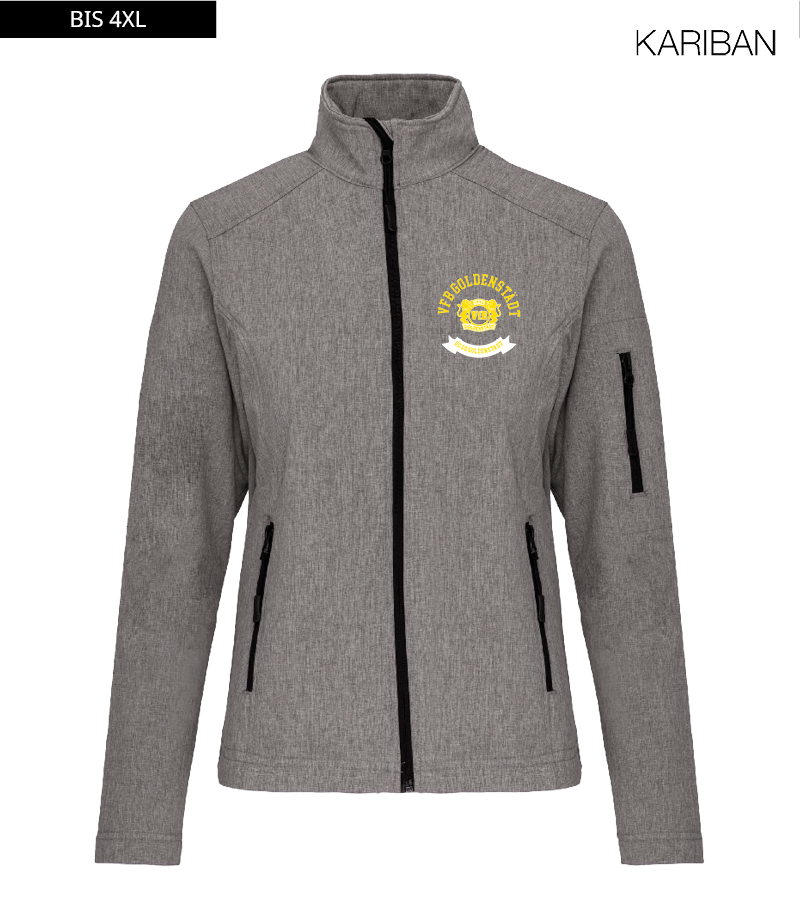 Kariban Damen Softshelljacke Marl Grey "Bono"