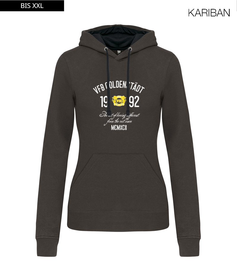 Kariban Damen Hoodie Dark Grey Black "Isack"