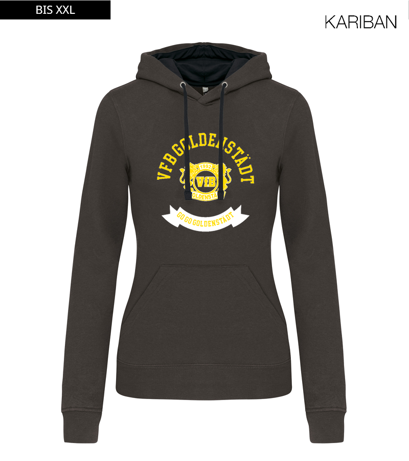 Kariban Damen Hoodie Dark Grey Black "Bono"