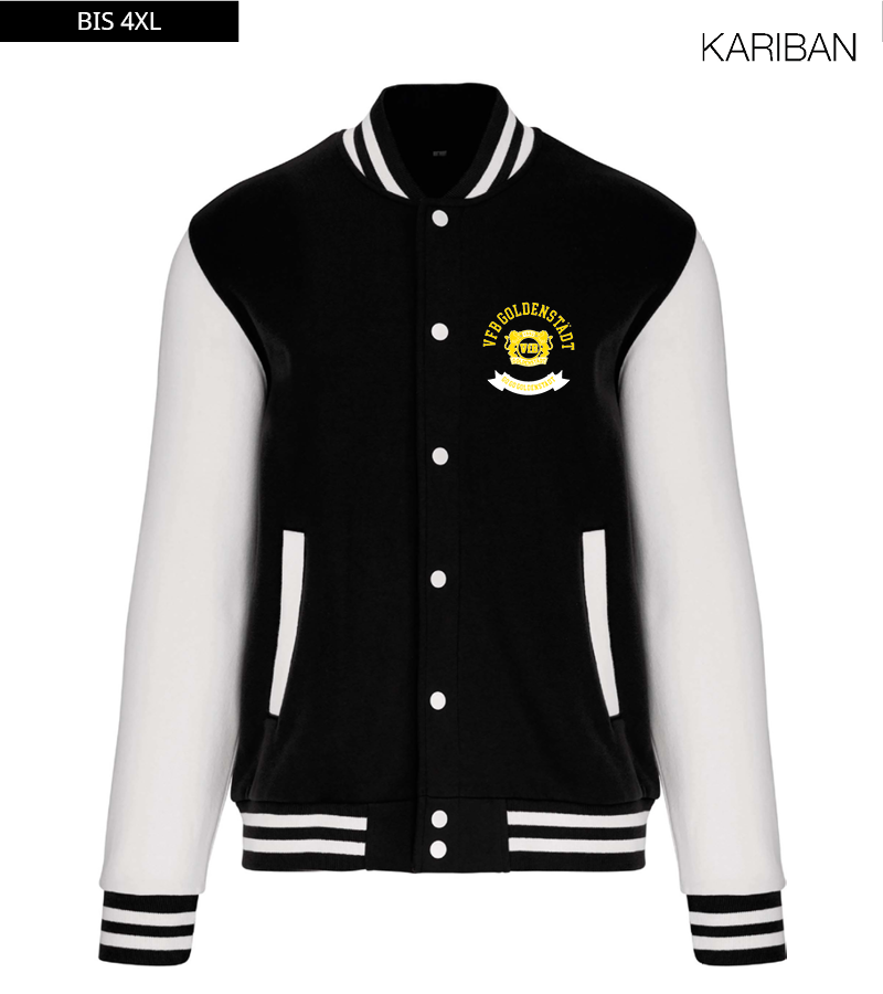 Kariban Unisex Collegejacke Black White "Bono"
