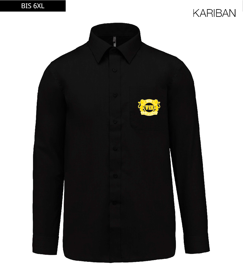 Kariban Herren Langarmhemd Black "Anton"