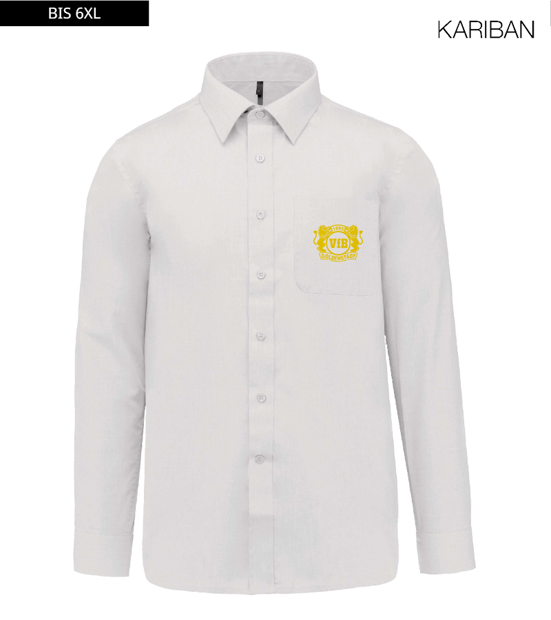 Kariban Herren Langarmhemd White "Anton"