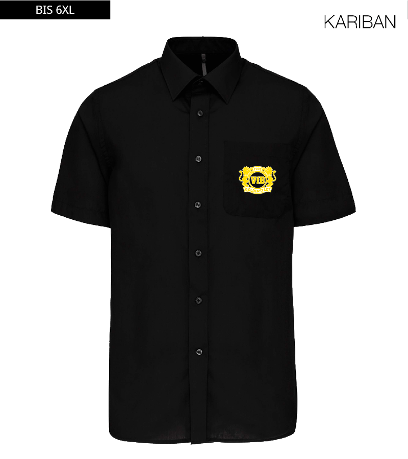 Kariban Herren Kurzarmhemd Black "Anton"