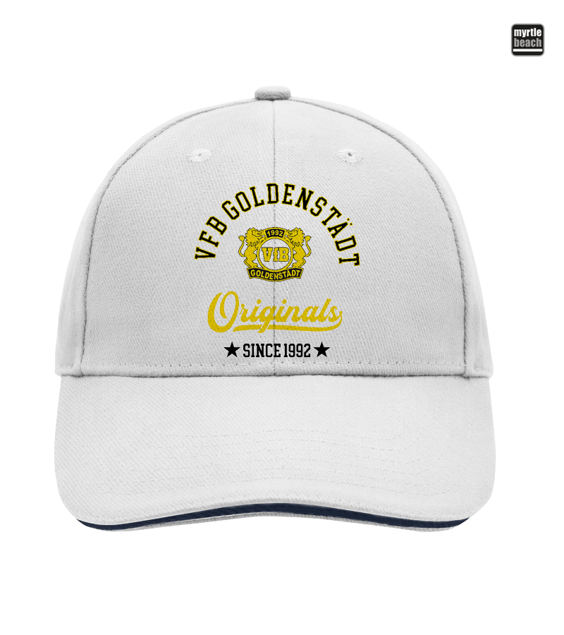 Myrtle Beach Unisex 6 Panel Sandwich Cap White "Jacob"