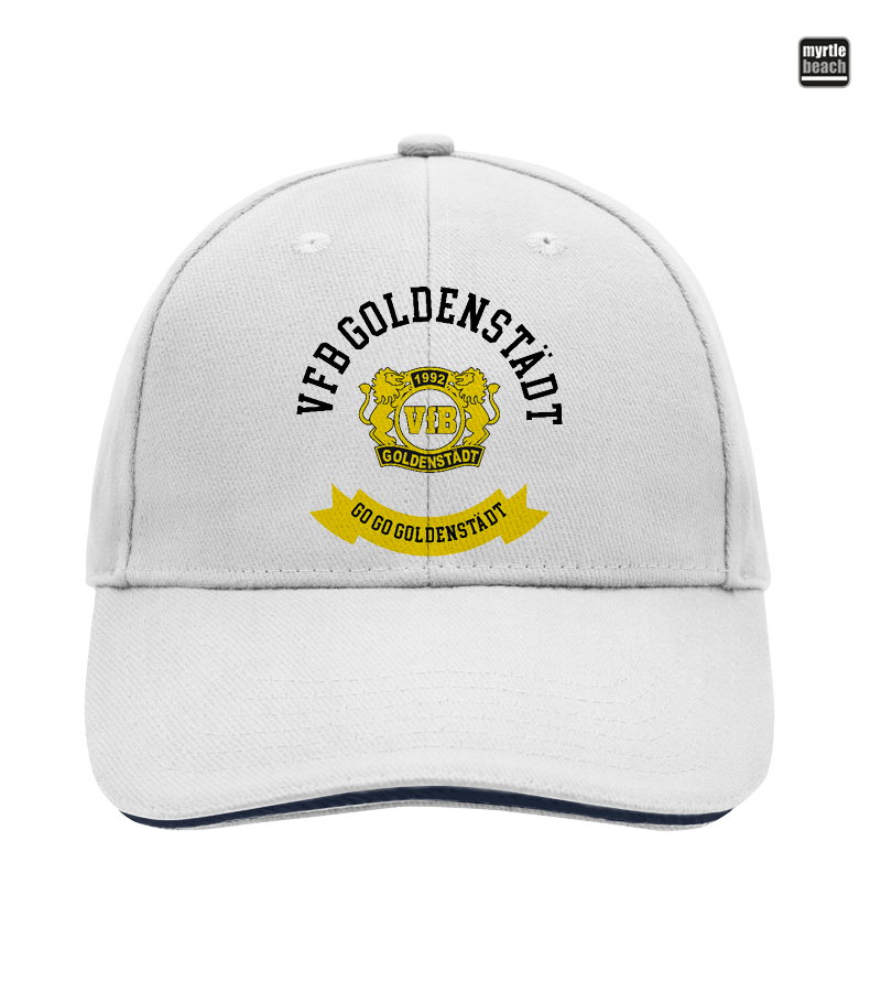 Myrtle Beach Unisex 6 Panel Sandwich Cap White "Bono"