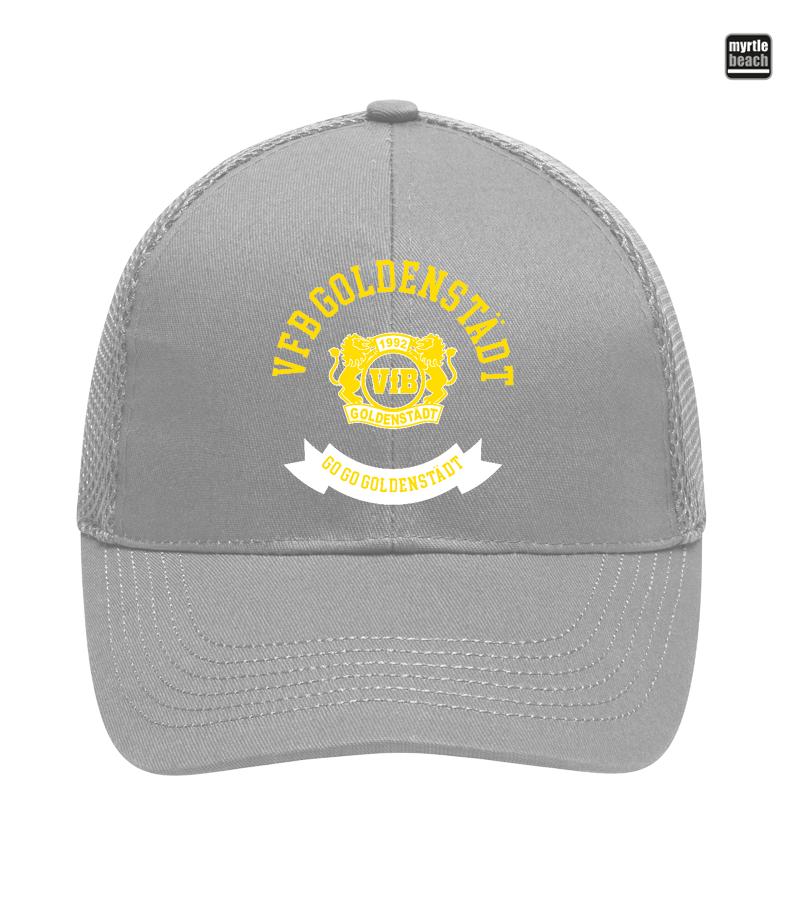Myrtle Beach Unisex 6 Panel Air Mesh Cap Light Grey "Bono"