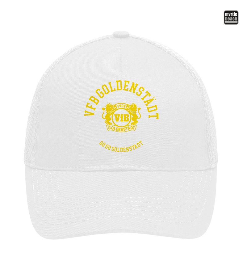 Myrtle Beach Unisex 6 Panel Air Mesh Cap White "Bono"