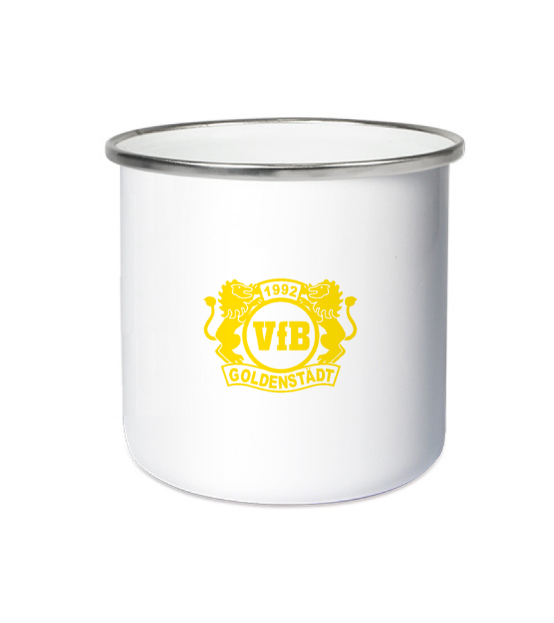 Emailletasse White Silver "Anton" A