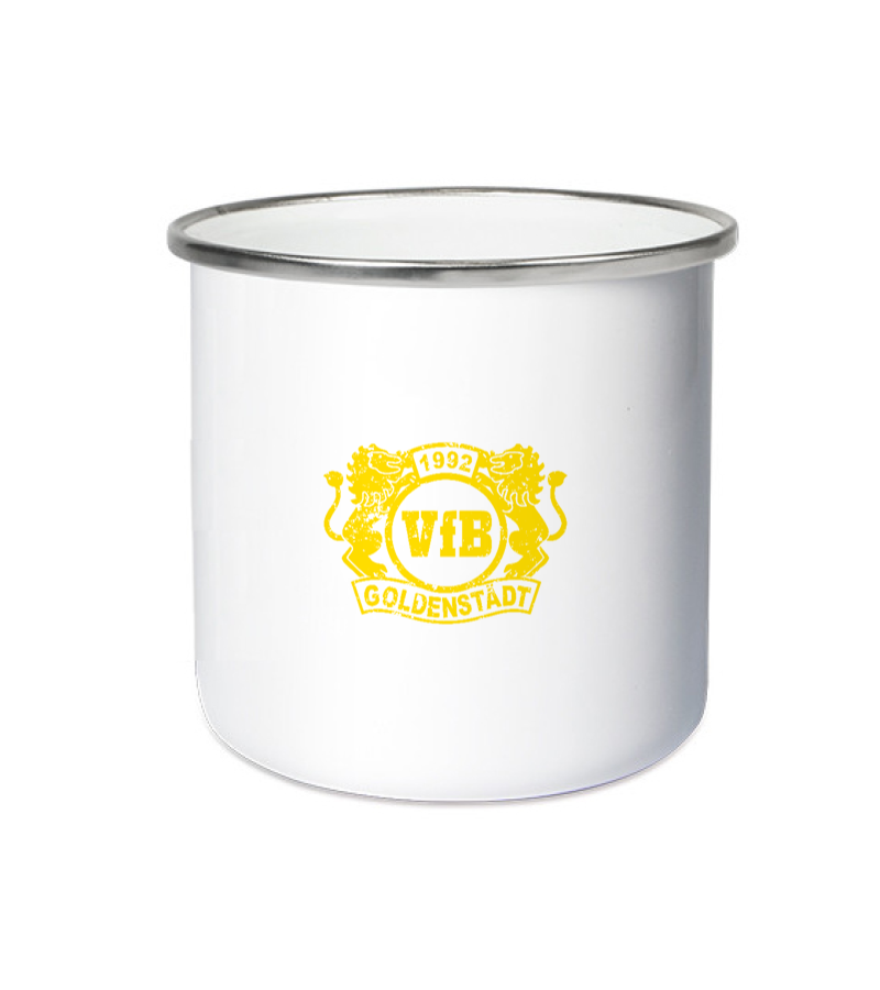 Emailletasse White Silver "Uwe" A